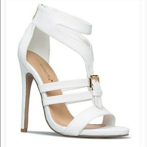 White Teigan Strappy Heeled Sandal